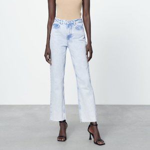 ZARA Z1975 HIGH RISE STRAIGHT JEANS